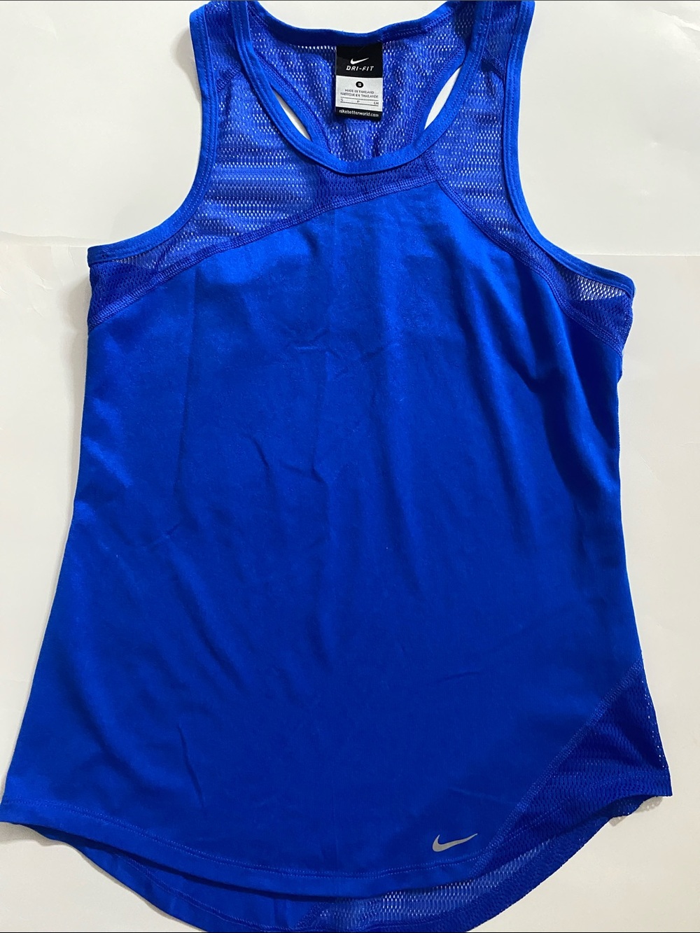 Nike Women’s Dri-Fit Mesh Racerback Tank - Royal Blue